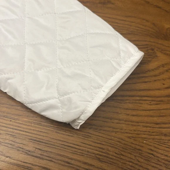 White Quilted Jacket with Buttons by Classic Editions - Picture 7 of 12